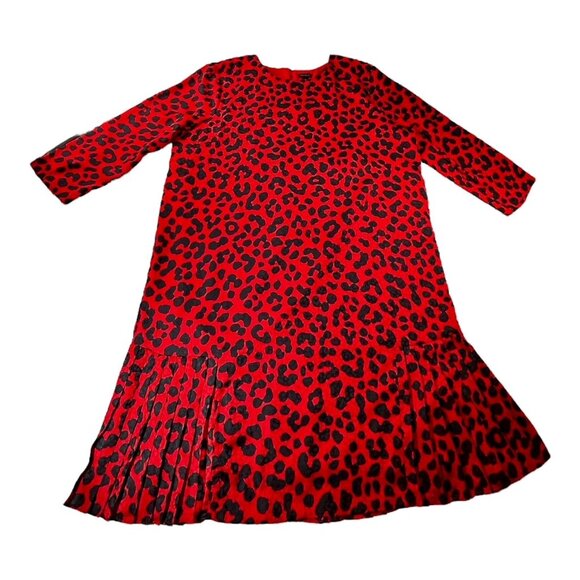 ✨Ann Taylor Size 18 Red & Black Leopard Print Dress | Holiday Party Ready✨ - Picture 2 of 9